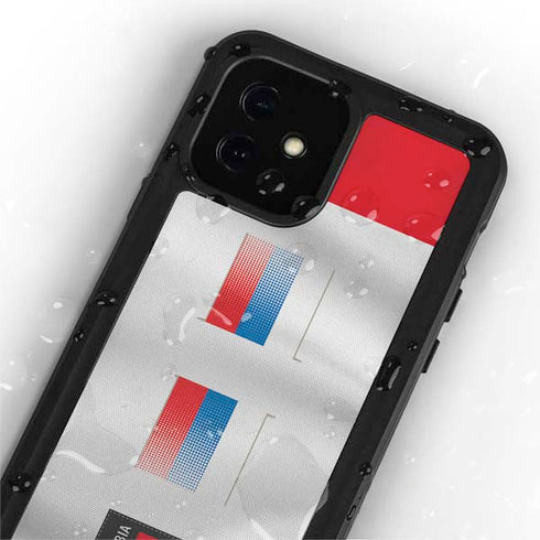 Serbia Soccer Flag iPhone 12 Waterproof Case