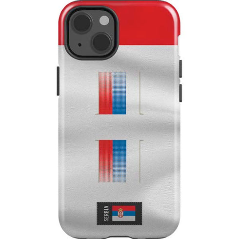 Serbia Soccer Flag iPhone 14 Impact Case