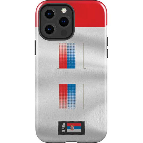 Serbia Soccer Flag iPhone 14 Pro Max Impact Case