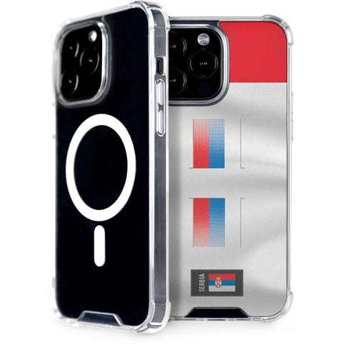 Serbia Soccer Flag iPhone 15 Pro Max MagSafe Case