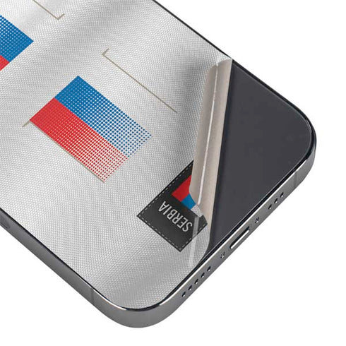 Serbia Soccer Flag iPhone 14 Pro Max Skin