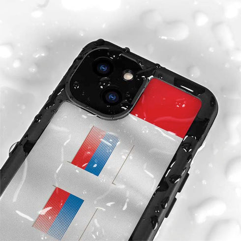 Serbia Soccer Flag iPhone 15 Plus Waterproof Case