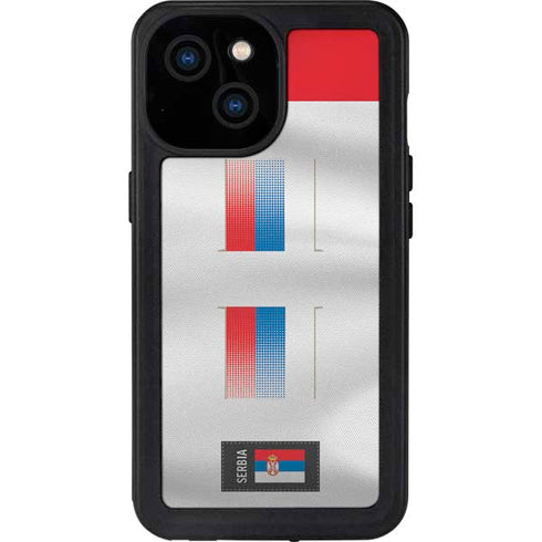 Serbia Soccer Flag iPhone 15 Waterproof Case