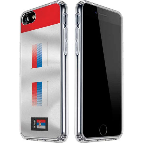 Serbia Soccer Flag iPhone SE (2nd & 3rd Gen) Clear Case