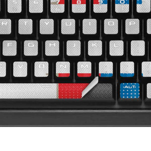 Serbia Soccer Flag K95 RGB PLATINUM Mechanical Gaming Keyboard Skin
