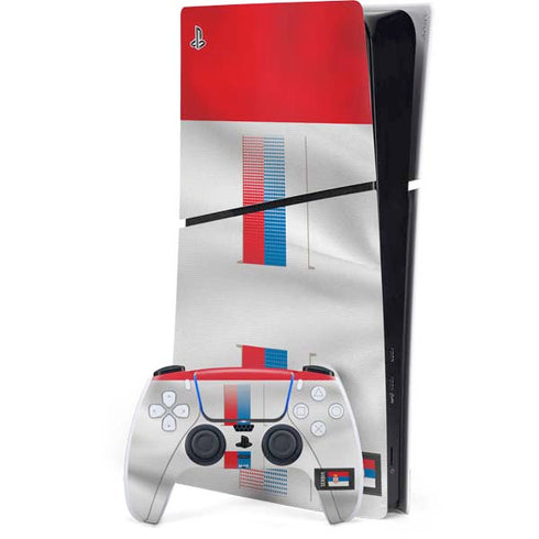 Serbia Soccer Flag PS5 Slim Digital Edition Console Skin