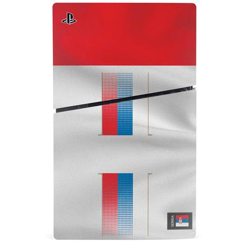 Serbia Soccer Flag PS5 Slim Digital Edition Console Skin