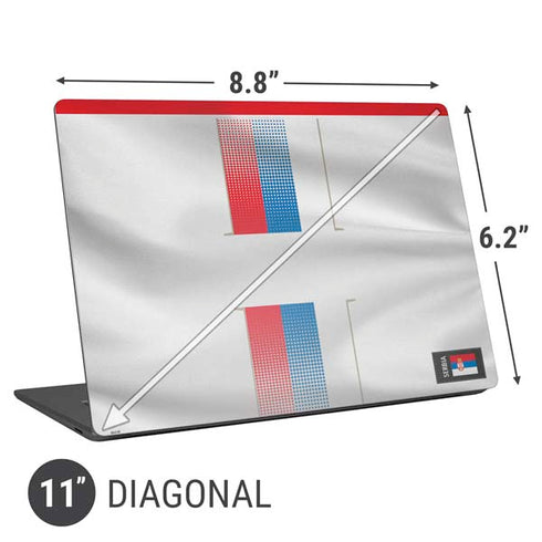 Serbia Soccer Flag Universal Laptop 11in (8.8 x 6.2in) Skin