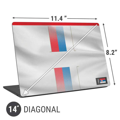Serbia Soccer Flag Universal Laptop 14in (11.4 x 8.2in) Skin