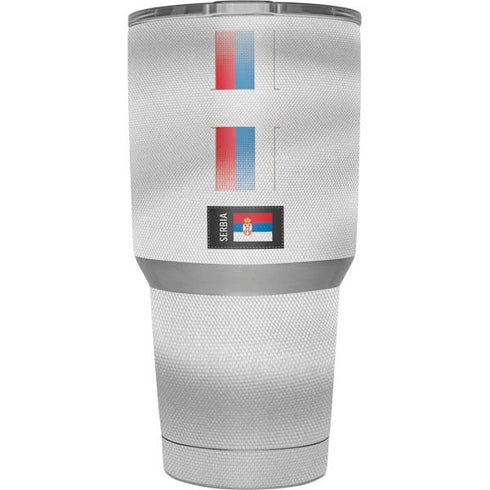 Serbia Soccer Flag Yeti 30oz Rambler Tumbler Skin
