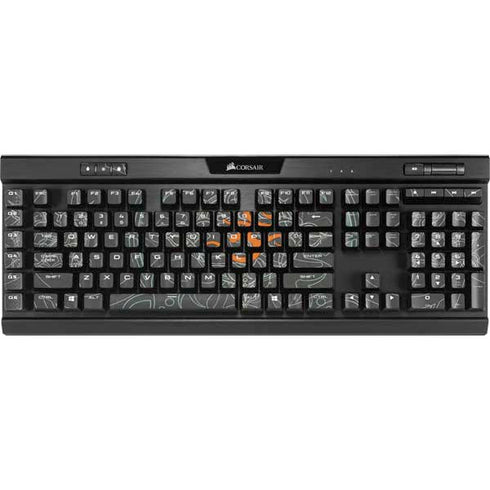 Grey Serenity K95 RGB PLATINUM Mechanical Gaming Keyboard Skin