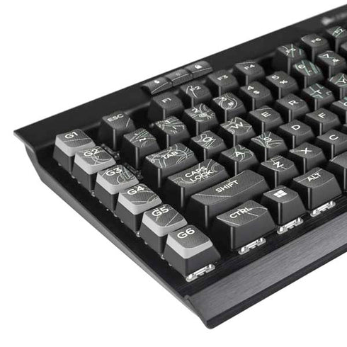 Grey Serenity K95 RGB PLATINUM Mechanical Gaming Keyboard Skin