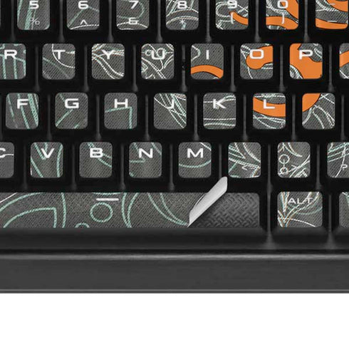 Grey Serenity K95 RGB PLATINUM Mechanical Gaming Keyboard Skin