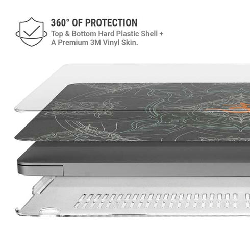 Grey Serenity MacBook Pro 16in (2021-25) Case plus Skin
