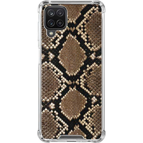 Serpent Animal Print Galaxy A12 Clear Case