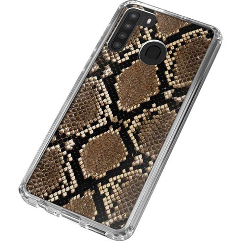Serpent Animal Print Galaxy A21 Clear Case