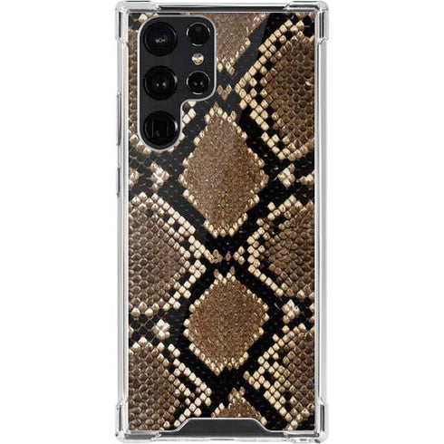 Serpent Animal Print Galaxy S22 Ultra Clear Case