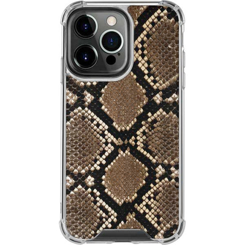 Serpent Animal Print iPhone 14 Pro Clear Case