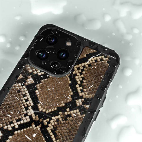 Serpent Animal Print iPhone 14 Pro Max Waterproof Case