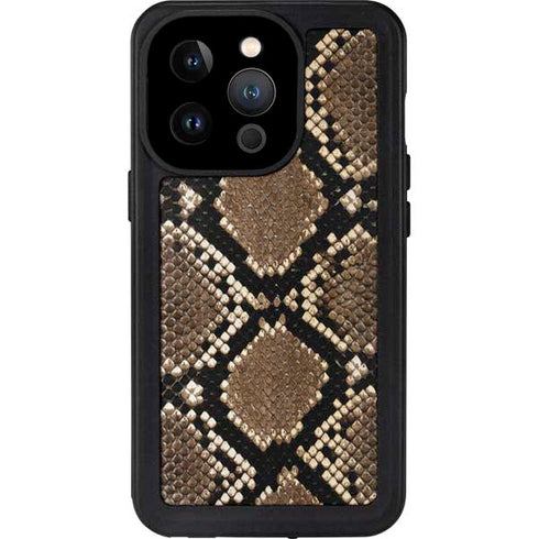 Serpent Animal Print iPhone 14 Pro Waterproof Case