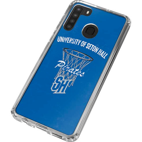 Seton Hall University Pirates Net Galaxy A21 Clear Case