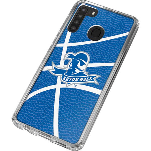 Seton Hall University Zoomed Basketball Galaxy A21 Clear Case