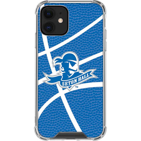 Seton Hall University Zoomed Basketball iPhone 12 Clear Case