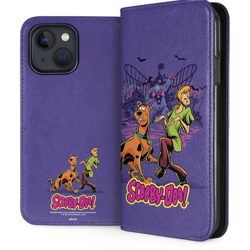 Scooby-Doo Shaggy and Ghost Clown iPhone 14 Plus Folio Case
