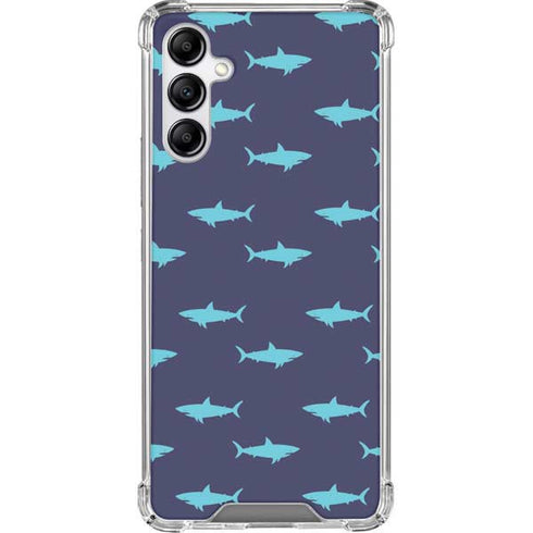 Shark Print Galaxy A14 5G Clear Case