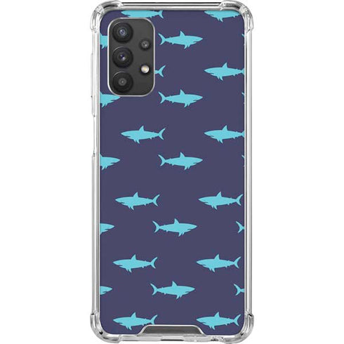 Shark Print Galaxy A32 5G Clear Case