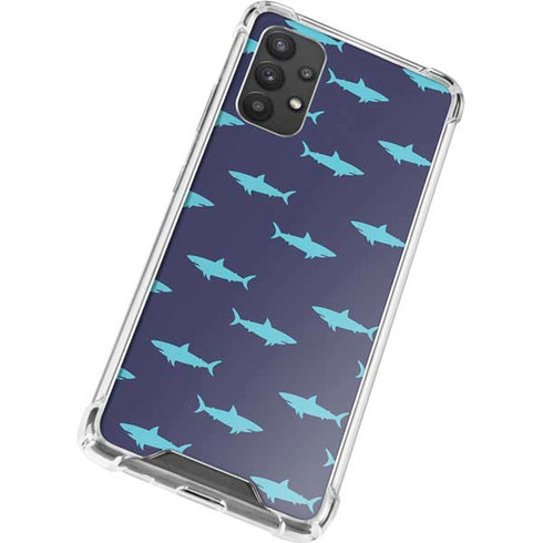 Shark Print Galaxy A32 5G Clear Case