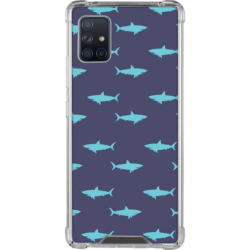Shark Print Galaxy A51 5G Clear Case