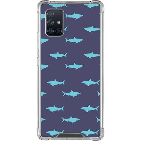 Shark Print Galaxy A71 5G Clear Case