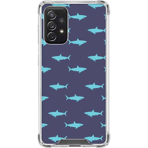 Shark Print Galaxy A72 5G Clear Case
