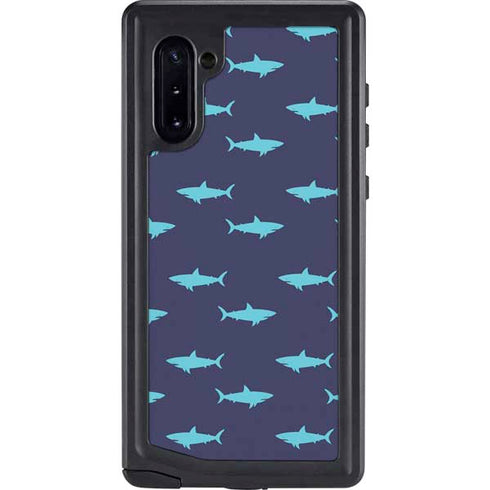 Shark Print Galaxy Note 10 Waterproof Case