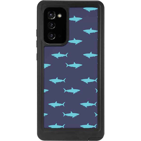 Shark Print Galaxy Note20 5G Waterproof Case