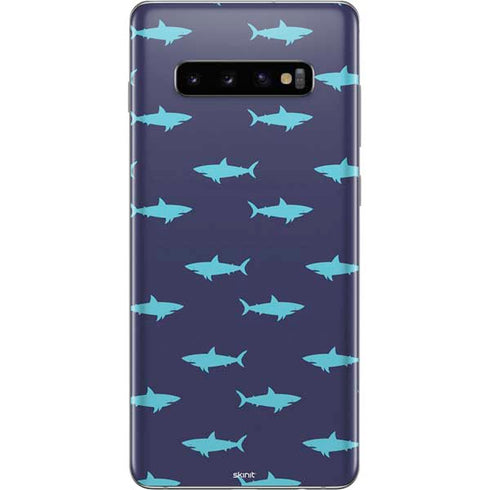 Shark Print Galaxy S10 Plus Skin