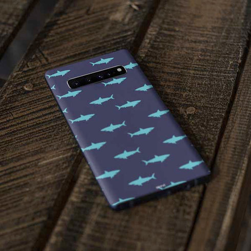 Shark Print Galaxy S10 Plus Skin