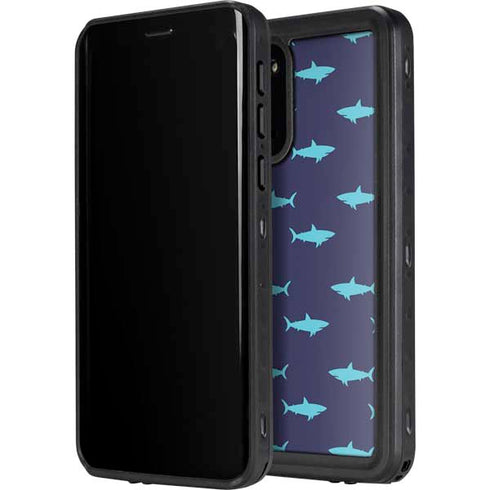 Shark Print Galaxy S20 Plus Waterproof Case