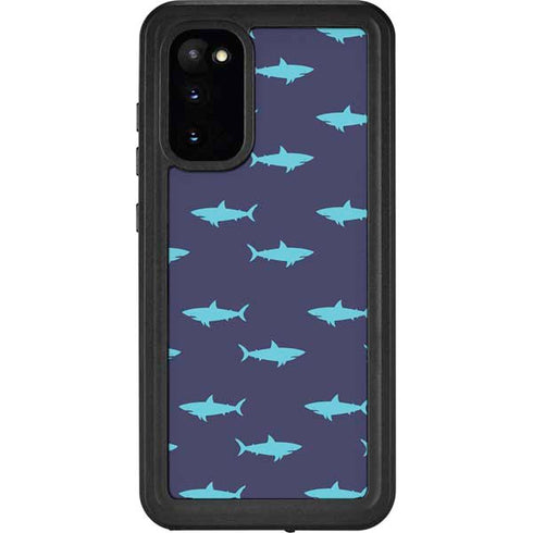 Shark Print Galaxy S20 Waterproof Case