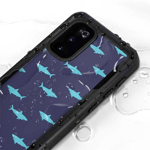 Shark Print Galaxy S20 Waterproof Case