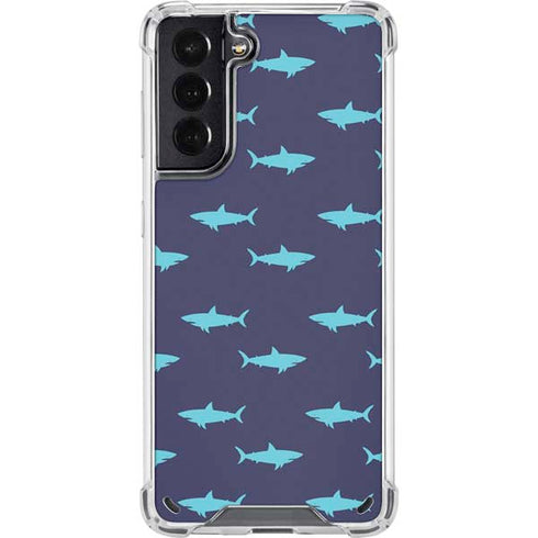 Shark Print Galaxy S21 5G Clear Case