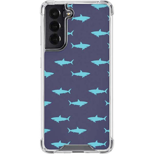 Shark Print Galaxy S22 Clear Case