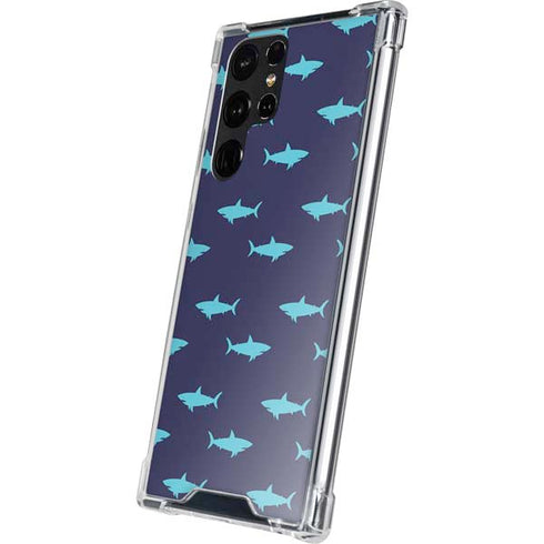 Shark Print Galaxy S22 Ultra Clear Case