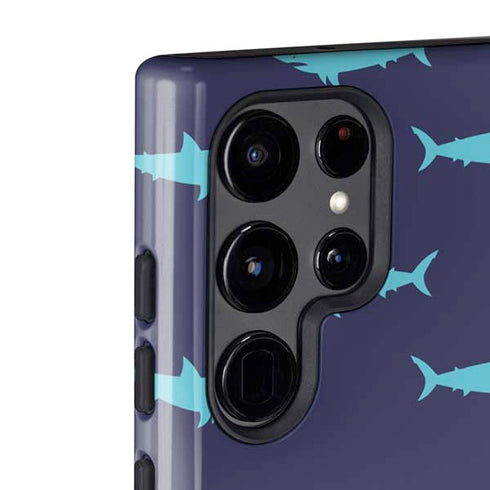 Shark Print Galaxy S22 Ultra Pro Case