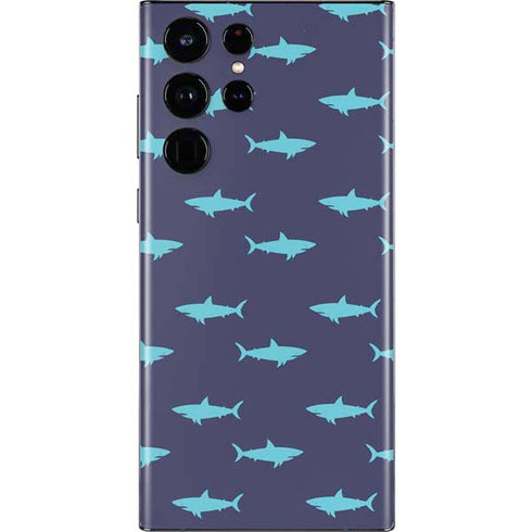 Shark Print Galaxy S22 Ultra Skin