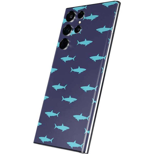 Shark Print Galaxy S22 Ultra Skin