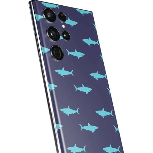 Shark Print Galaxy S22 Ultra Skin