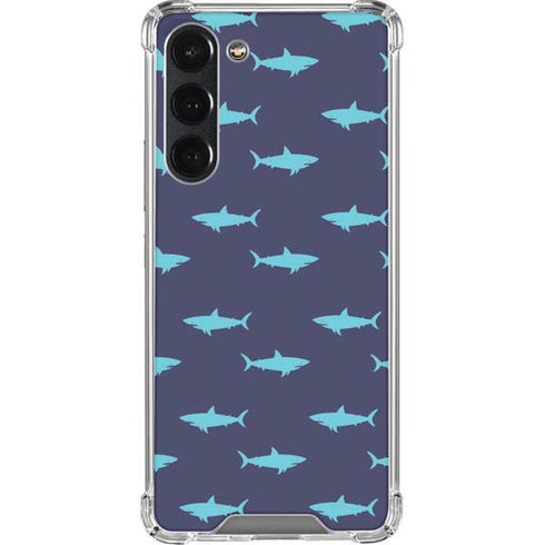 Shark Print Galaxy S23 Plus Clear Case