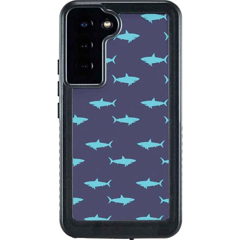 Shark Print Galaxy S23 Plus Waterproof Case